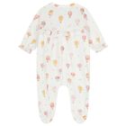 Baby Girls White & Yellow Hot Air Balloon Babygrow ( 2-Pack ), 1, hi-res