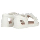 Younger Girls White Logo Sandals, 2, hi-res