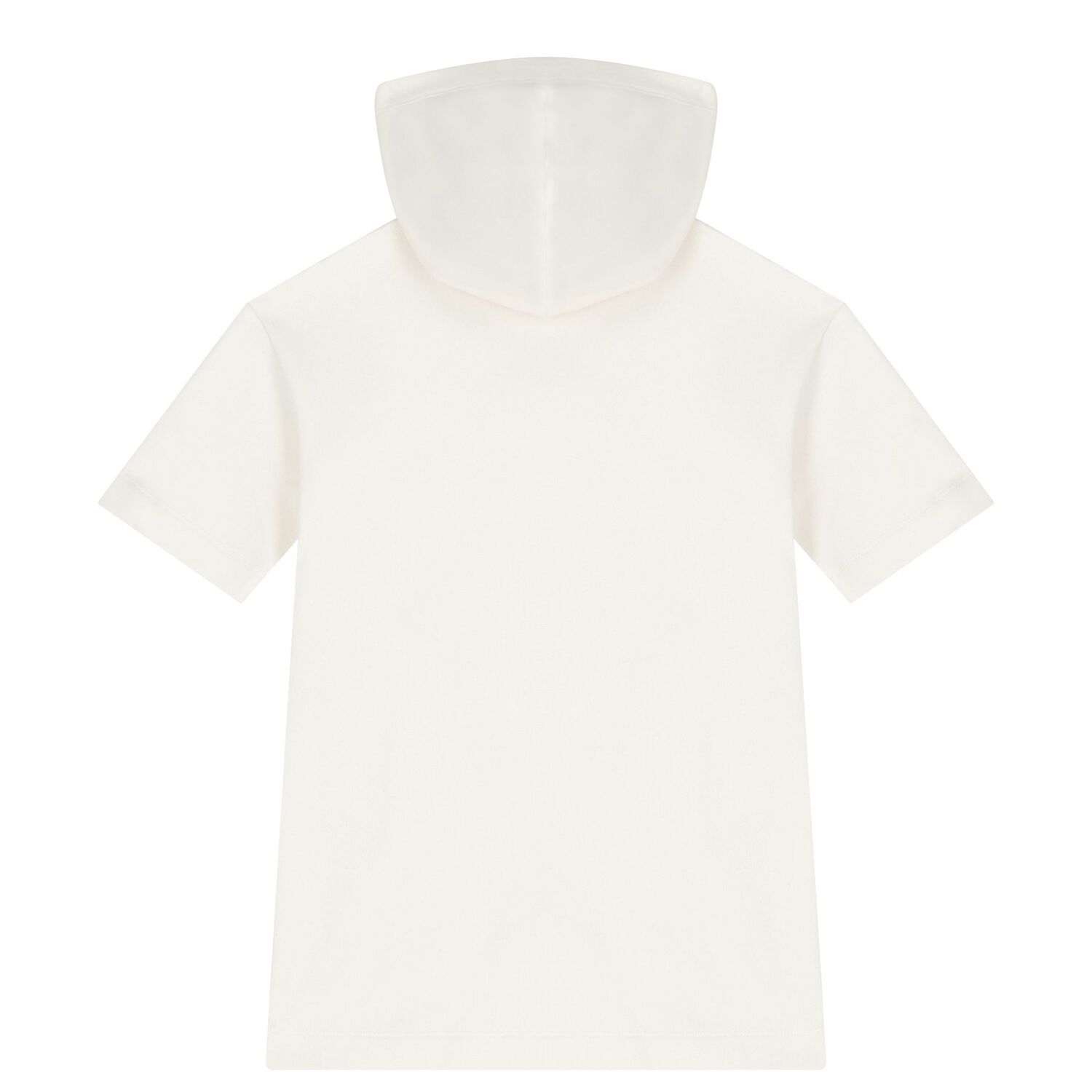 فستان بنات هودي بالشعار باللون العاجي, 1, hi-res image number null