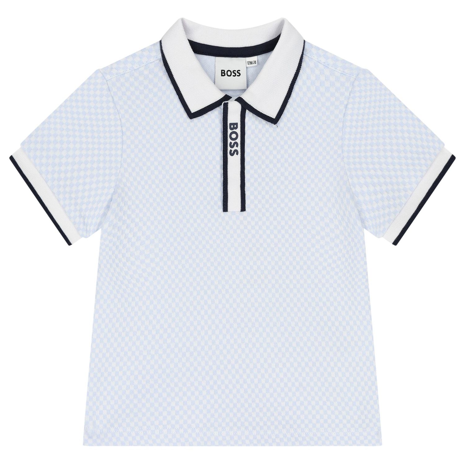 طقم شورت أولاد بالشعار باللون الأزرق و الكحلى, 2, hi-res