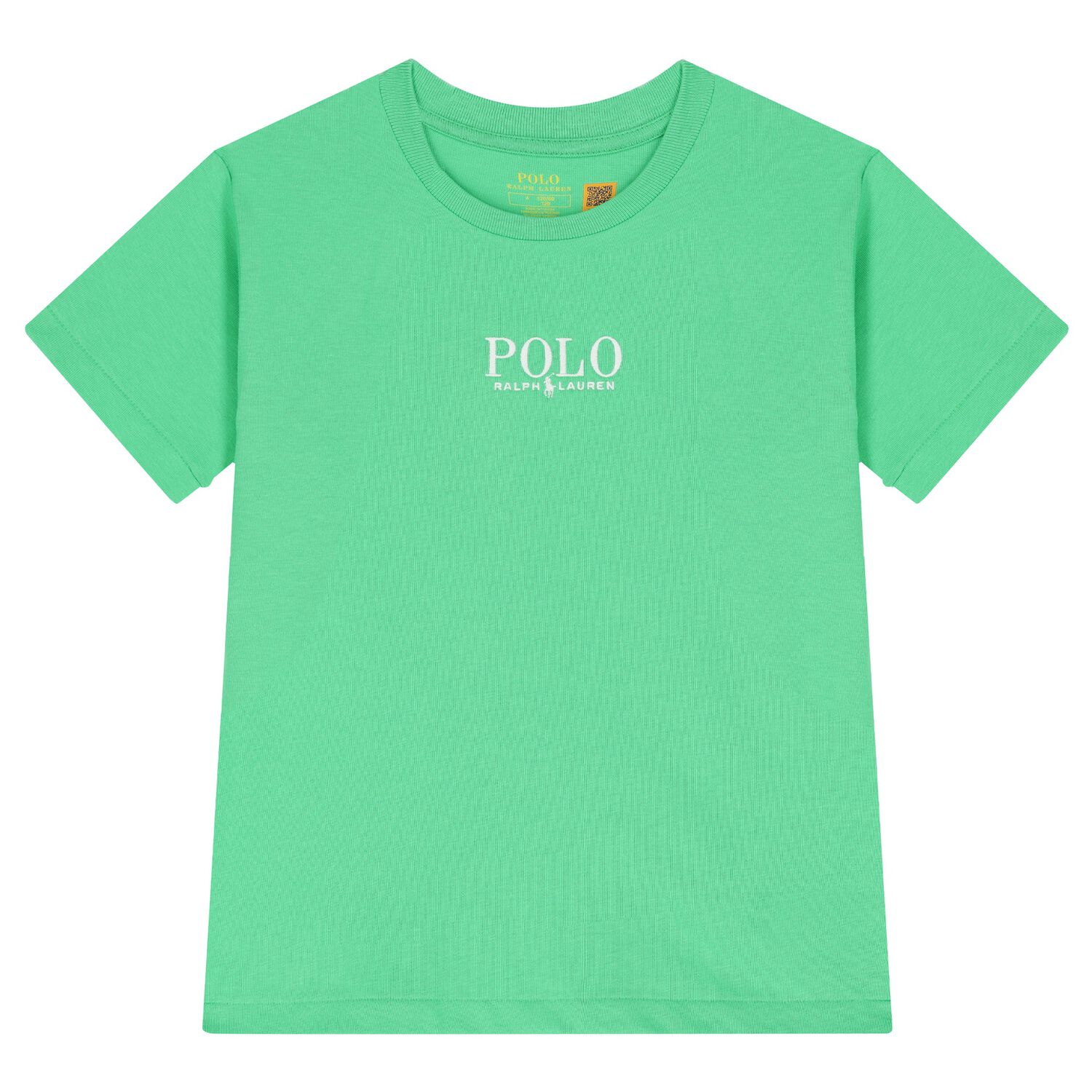 Boys Green Cotton Polo Logo T-Shirt, 1, hi-res
