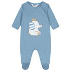 Baby Boys Blue Elephant Babygrow Gift Set, 2, hi-res