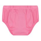 طقم فستان بنات بالشعار باللون الوردى, 3, hi-res