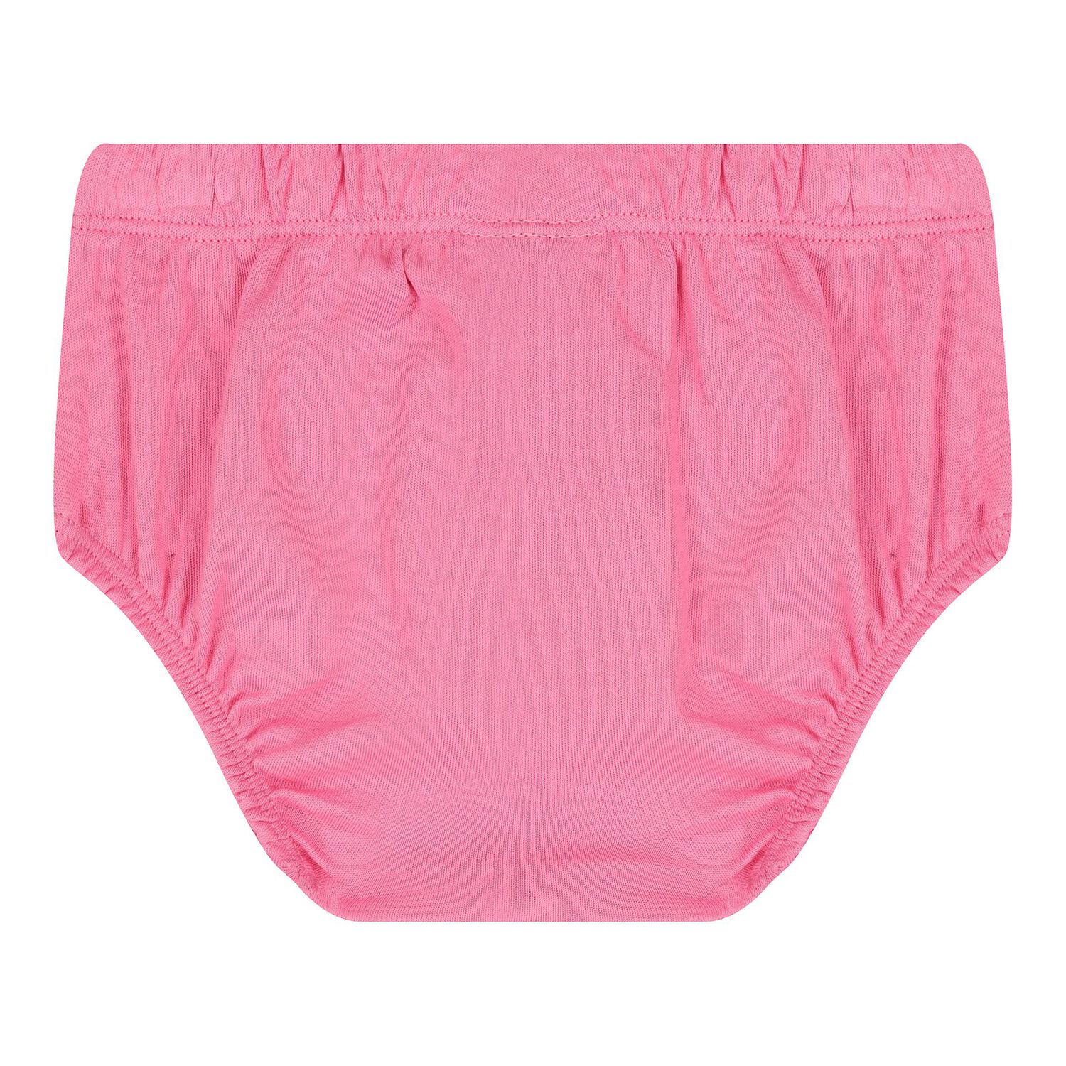 طقم فستان بنات بالشعار باللون الوردى, 3, hi-res