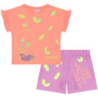Girls Coral & Purple Tweety Bird Pyjamas, 1, hi-res