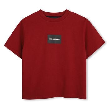تيشيرت بالشعار باللون الاحمر للاولاد
