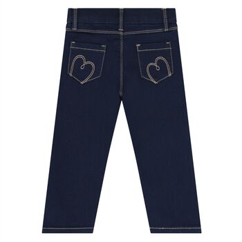 Younger Girls Navy Blue Denim Jeans