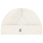 Ivory & Gold Logo Babygrow & Hat Gift Set, 1, hi-res