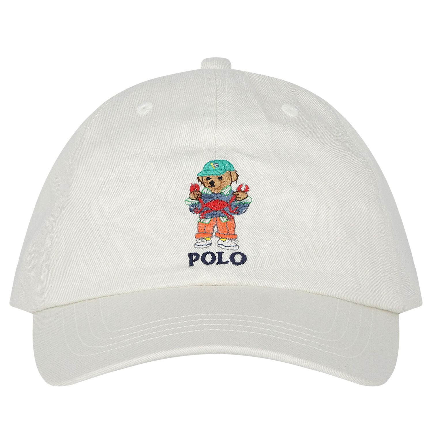 Boys Ivory Polo Bear Cap, 1, hi-res image number null