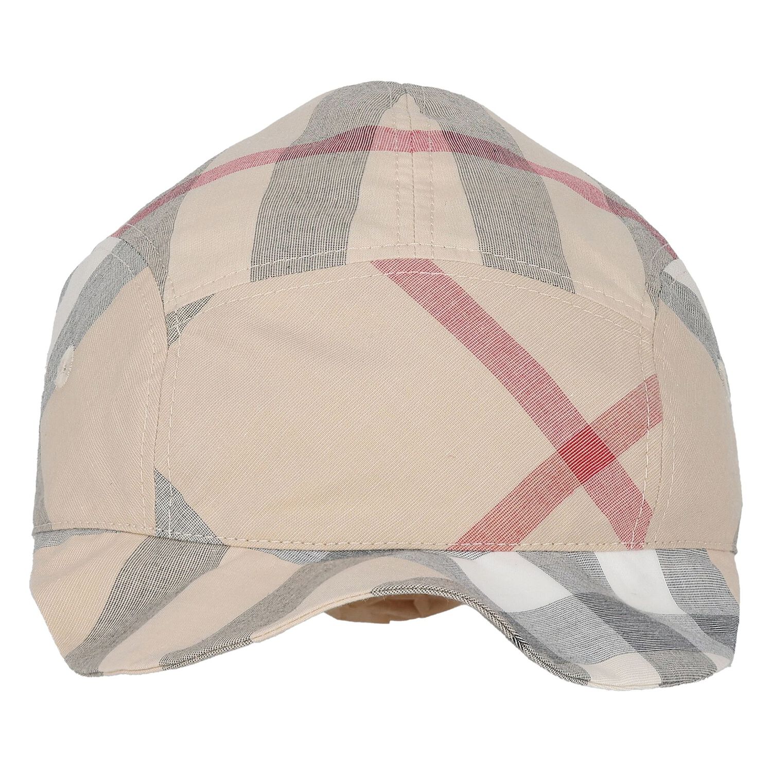 Beige Check Romper Gift Set, 1, hi-res