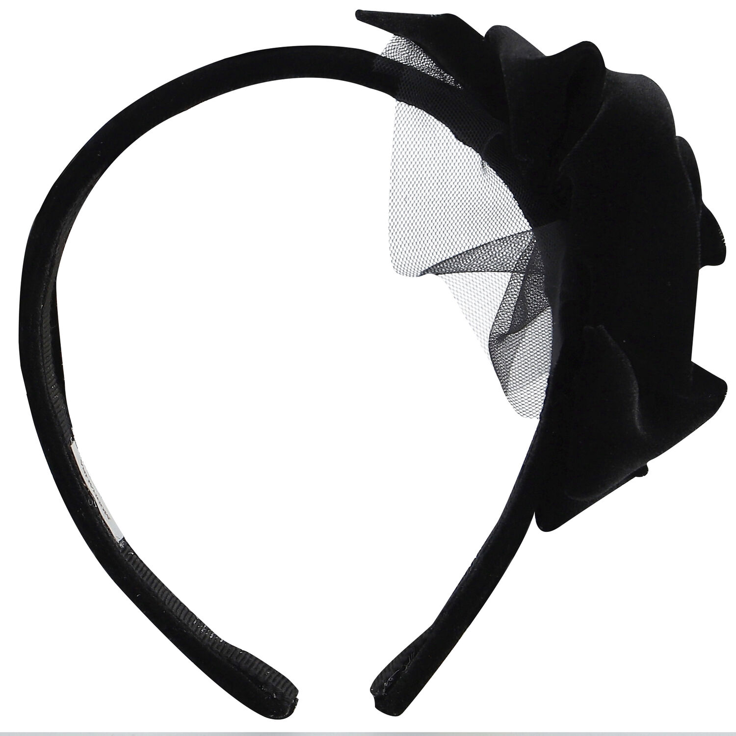 طوق شعر بنات بالورود باللون الأسود, 1, hi-res