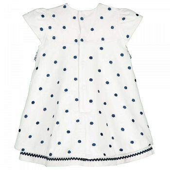 Baby Girls White & Blue Dress Set
