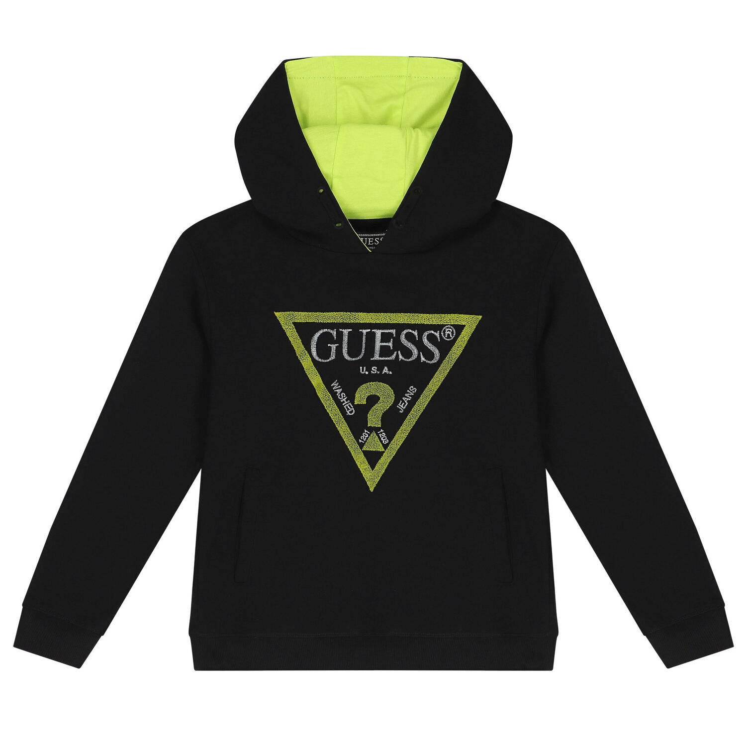 توب هودى أولاد بالشعار باللون الاسود, 1, hi-res image number null