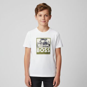 Boys White Logo T-Shirt