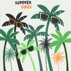 تشيرت بنقشة شجرة نخيل باللون الابيض للاولاد, 1, hi-res