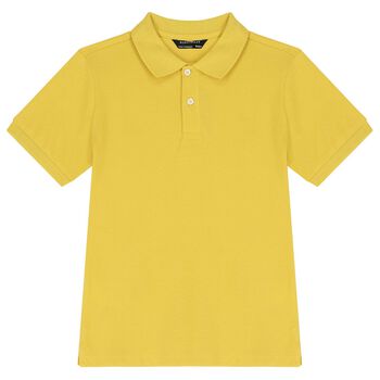 تيشيرت أولاد بولو بالشعار باللون الأصفر