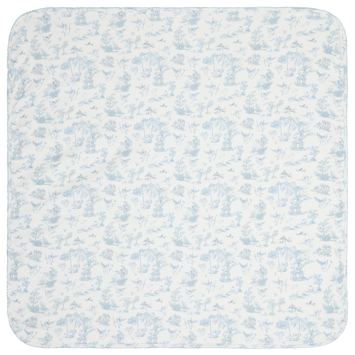 Baby Boys White & Blue Blanket, 1, hi-res