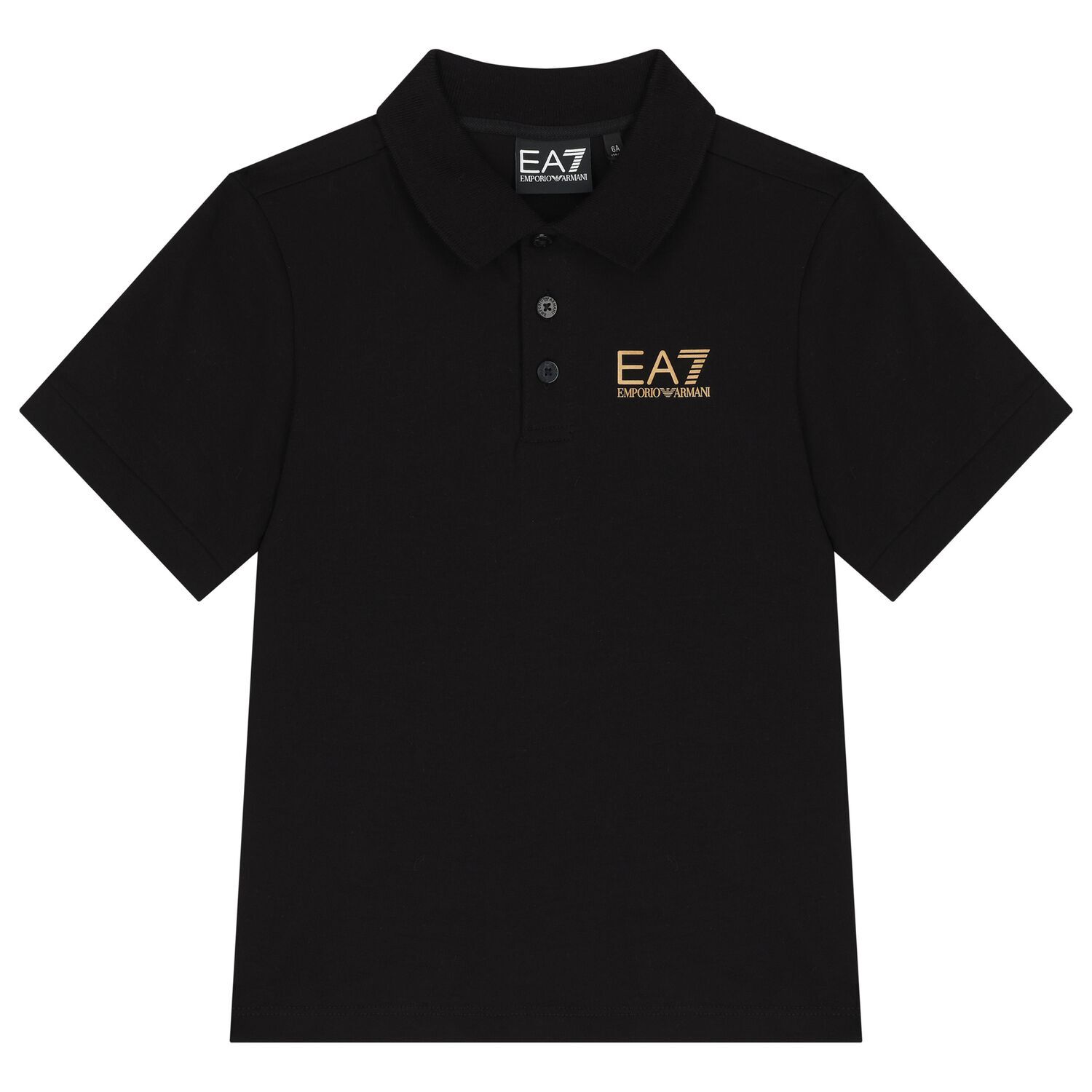 Boys Black Logo Polo Shirt, 1, hi-res image number null