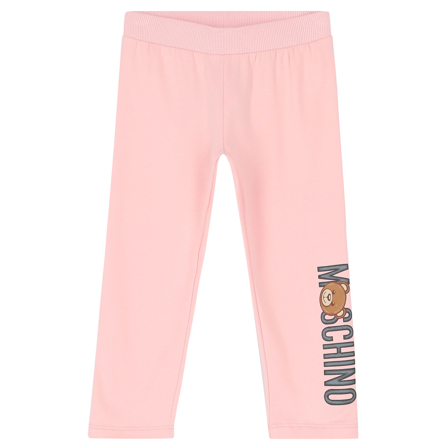 Younger Girls Pink Teddy Logo Leggings, 2, hi-res image number null