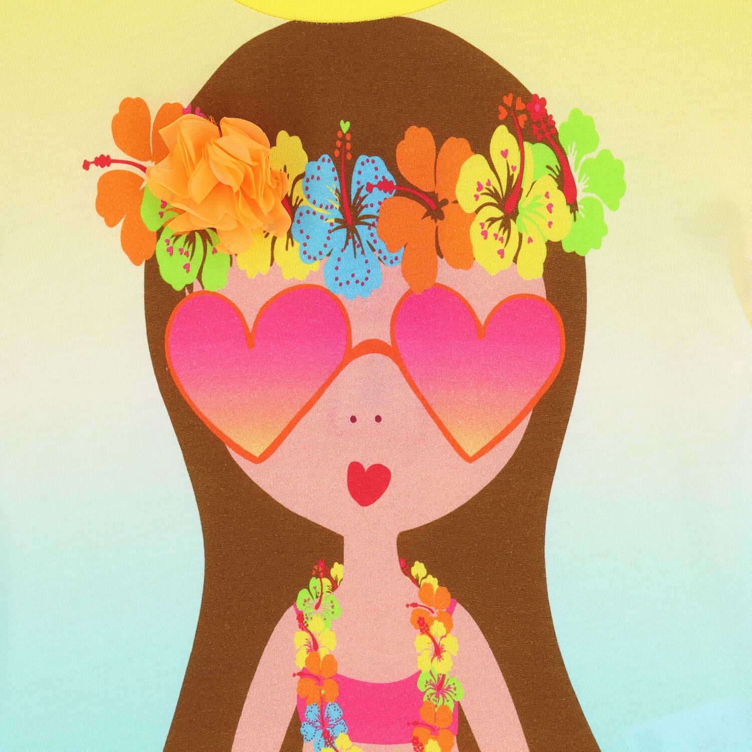 تيشيرت بناتي أصفر وأزرق, 1, hi-res