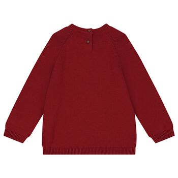 Baby Boys Red Reindeer Knitter Jumper