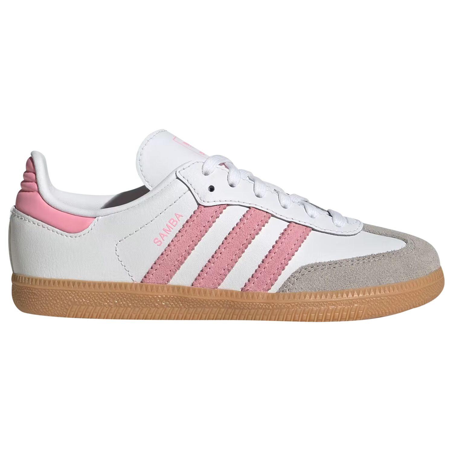 Girls White & Pink Samba OG Trainers, 1, hi-res
