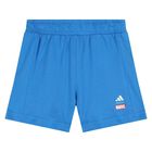 Younger Boys Blue Marvel Shorts Set, 1, hi-res
