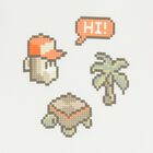 تيشيرت للأولاد بتصميم بكسل باللون العاجي, 1, hi-res