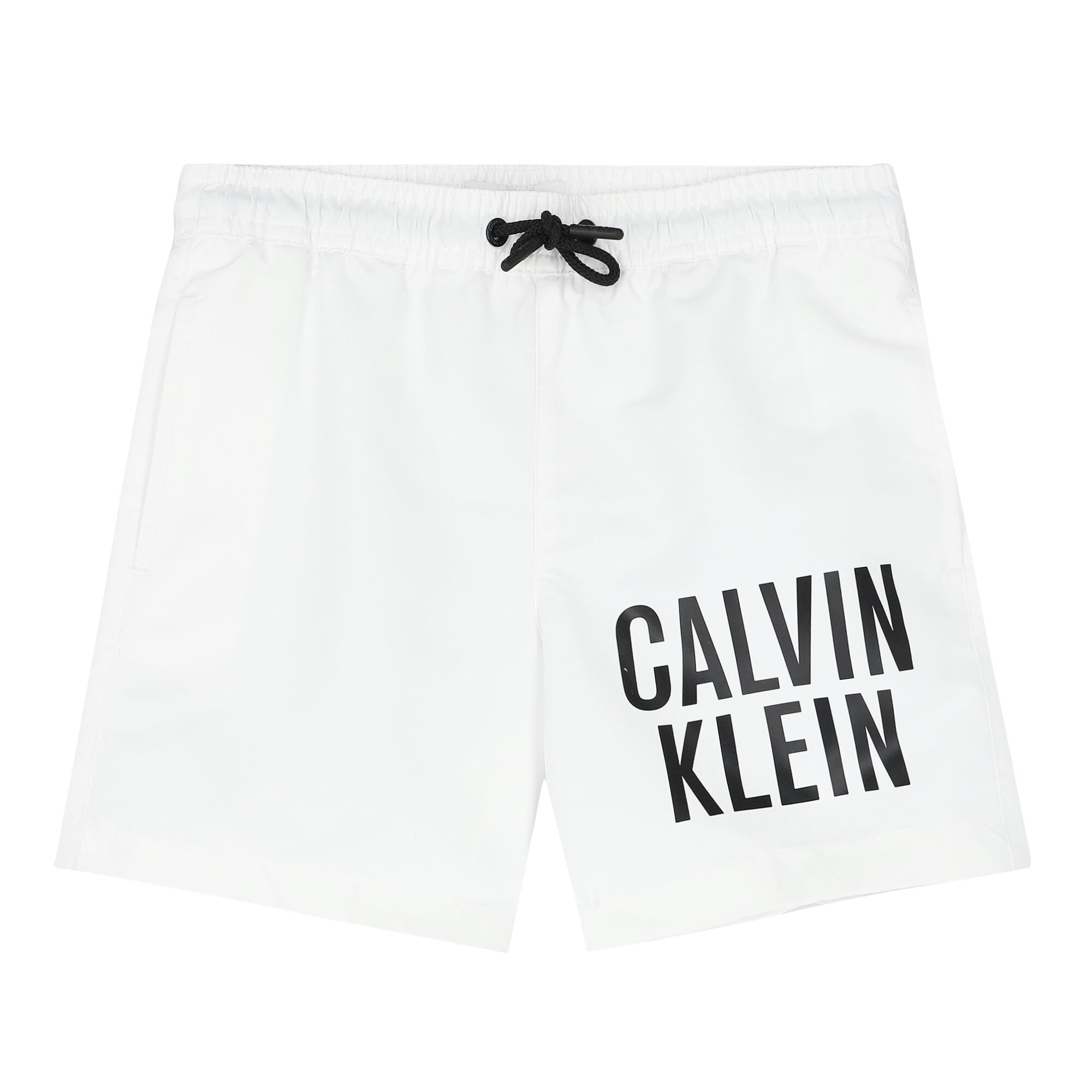 Calvin Klein Boys White Logo Swim Shorts Junior Couture UAE