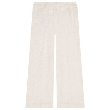 بنطال رياضي للبنات بالشعار باللون العاجي 