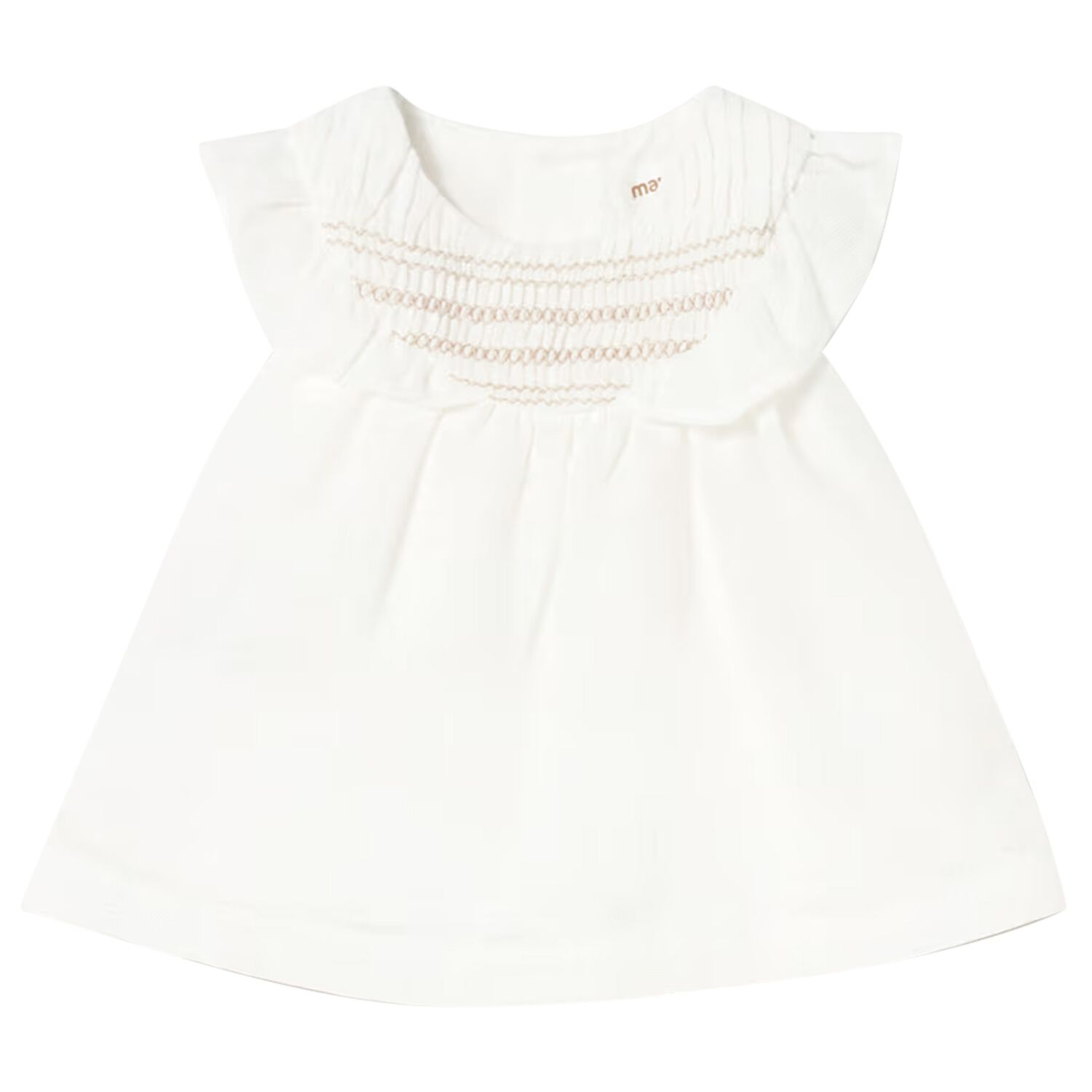 فستان بناتي عاجي اللون, 1, hi-res