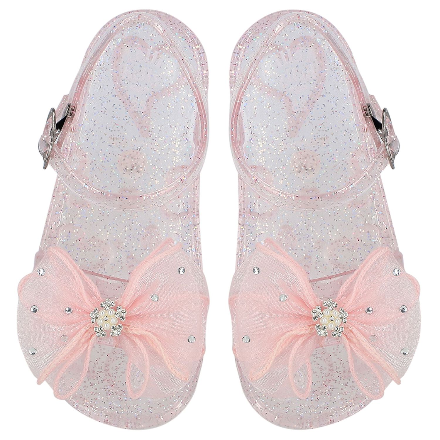 Girls Pink Jelly Sandals, 2, hi-res image number null