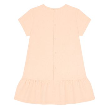 Younger Girls Pink Faux Fur Teddy Bear Dress
