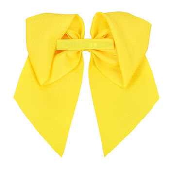 Girls Yellow Bow Hair Clip