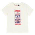 Younger Boys Ivory & Red Marvel Shorts Set, 1, hi-res