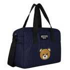 Navy Blue Teddy Bear Logo Baby Changing Bag, 1, hi-res