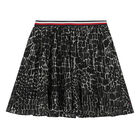 Girls Black Pleated Skirt, 1, hi-res