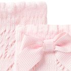 Baby Girls Pink Knitted Bow Socks, 3, hi-res