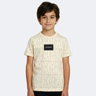 Boys Beige Logo T-Shirt, 3, hi-res