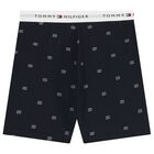 بيجاما اولاد بالشعار باللون الابيض والكحلى , 1, hi-res