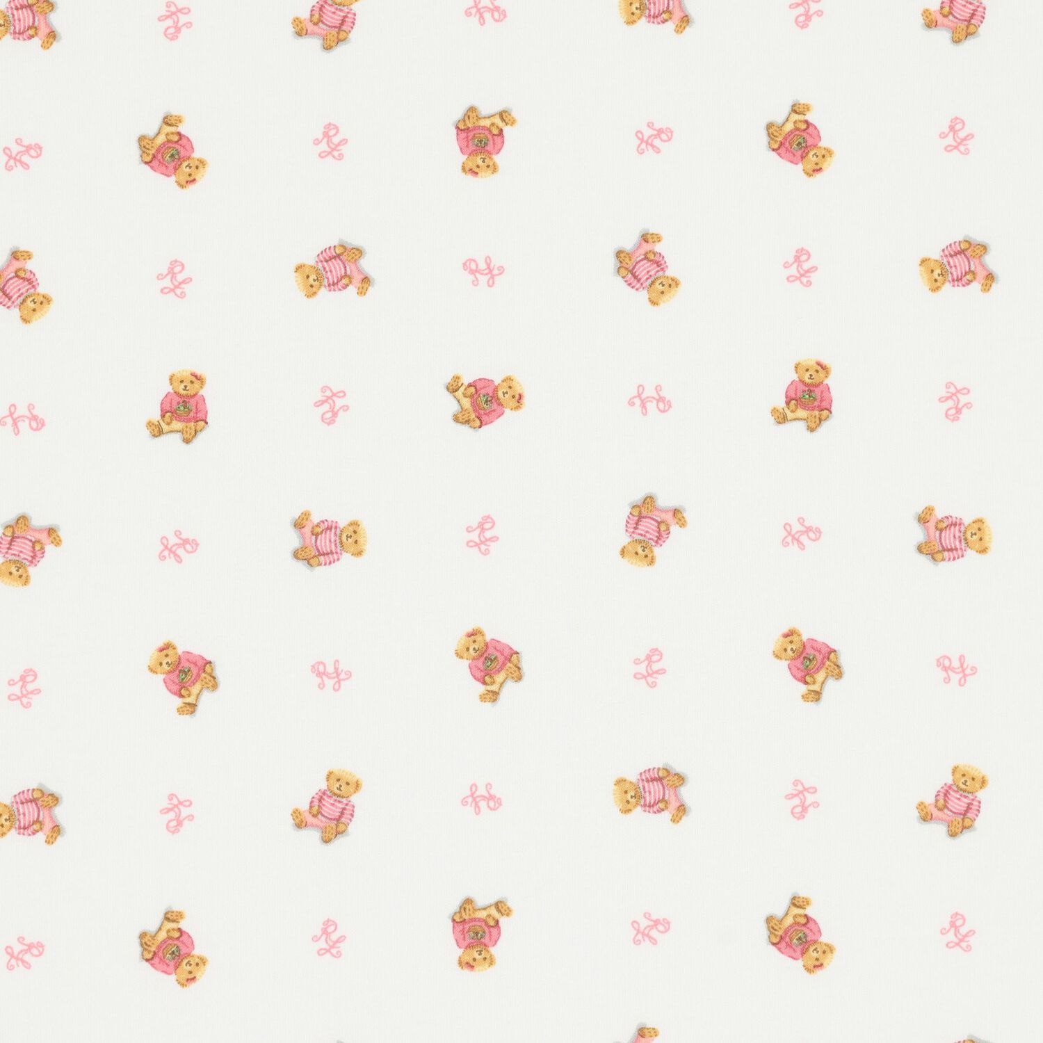 Baby Girls White & Pink Polo Bear Blanket, 1, hi-res