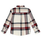 Boys White and Red Logo Shirt, 1, hi-res