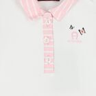 Younger Girls White & Pink Butterflies Logo Dress, 1, hi-res