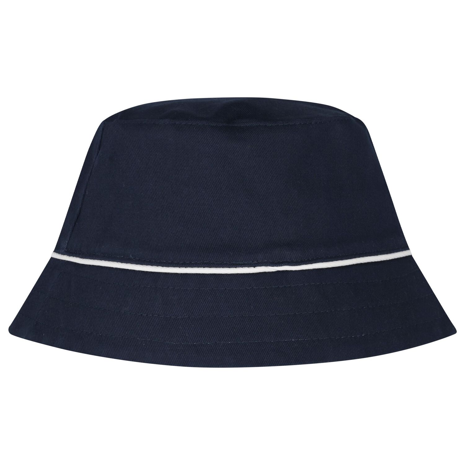 Baby Boys Navy Blue & Blue Logo Reversible Hat, 1, hi-res