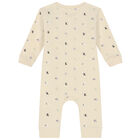 Beige Logo Romper, 1, hi-res