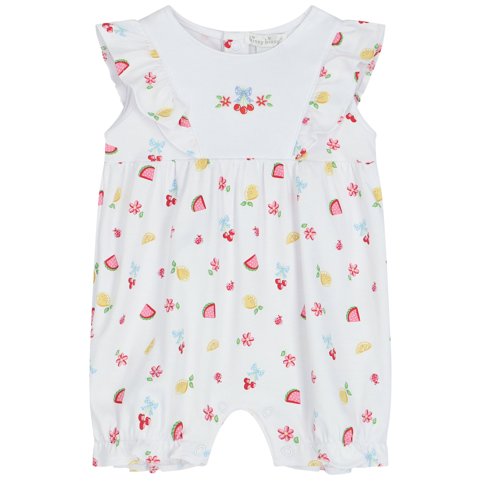 Kissy Kissy Baby Girls White Tropical Dreams Romper Junior