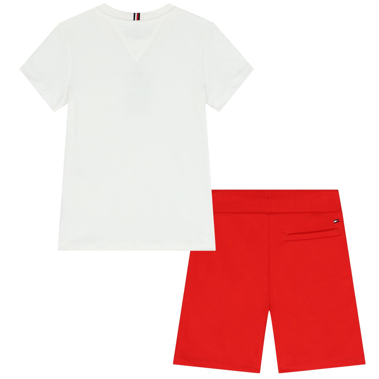 Boys White & Red Logo Shorts Set, 3, hi-res image number null