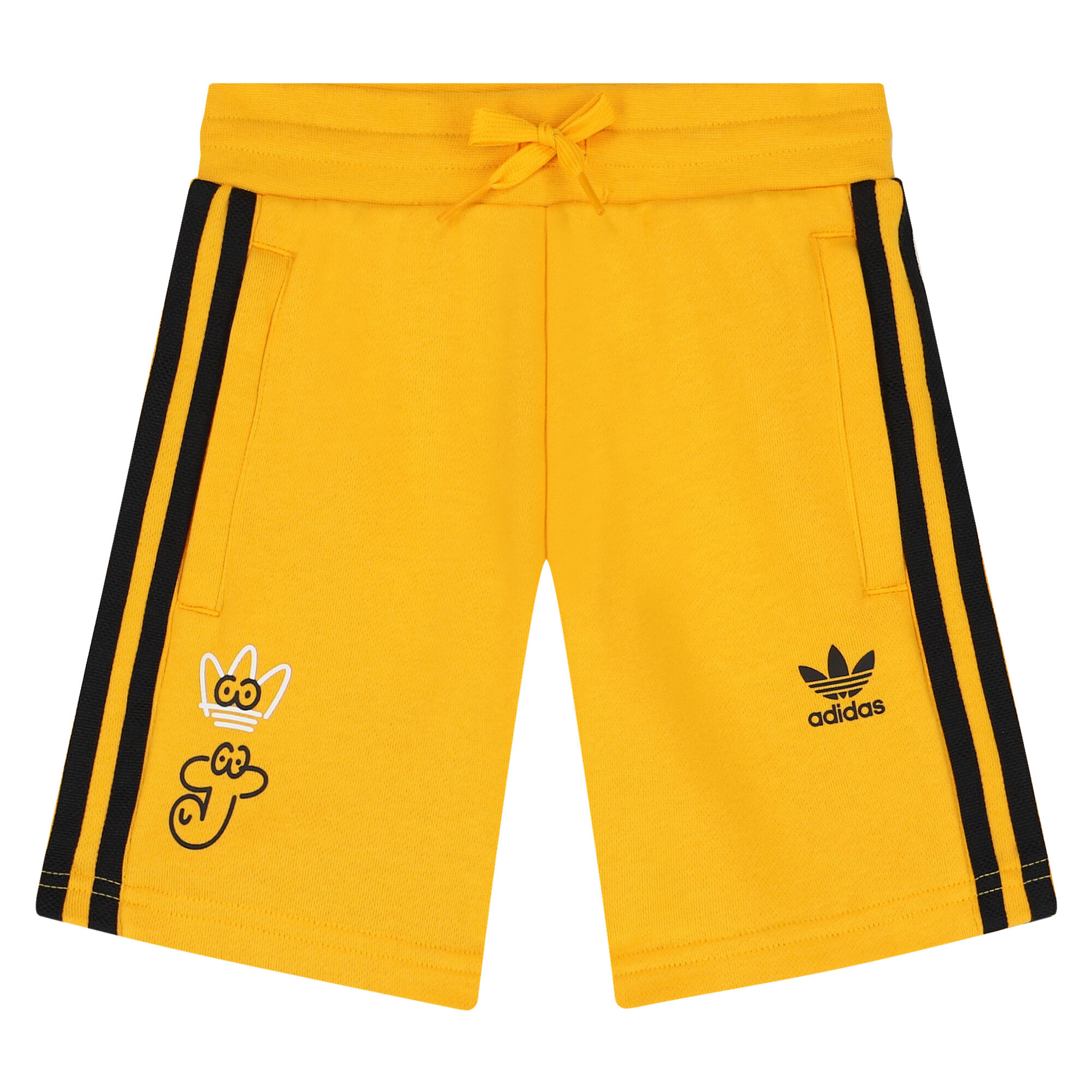 Black and top yellow adidas shorts