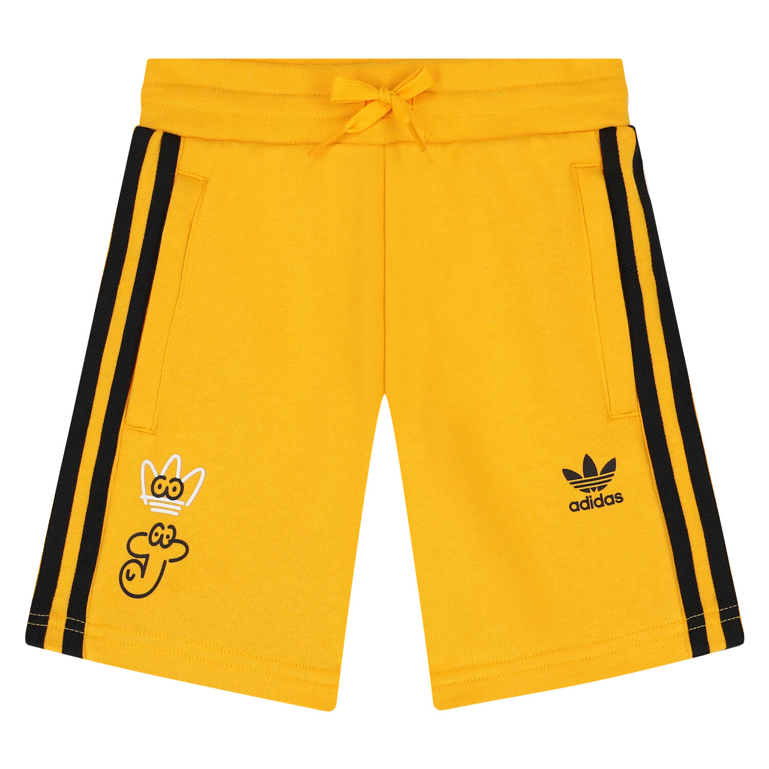 Black & Yellow Logo Shorts Set, 1, hi-res