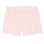 طقم بشعار تيدي باللون الأبيض والوردي للبنات, 1, hi-res